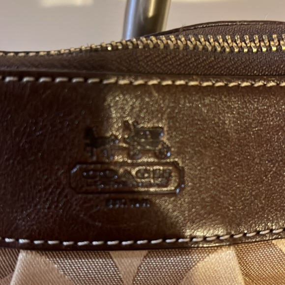 COACH MADISON HOBO CANVAD/LEATHER BAG 12950 - Picture 3 of 9